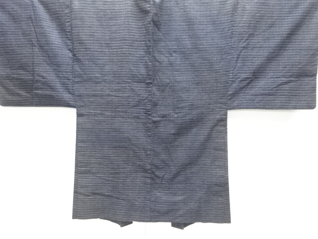 JAPANESE KIMONO / ANTIQUE MENS HAORI / COTTON / KURUME SHOSEI KASURI